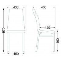 Стул AksHome LILY (Лили) экокожа кремовый/хром купить в Минске