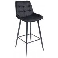 Стул AksHome LINX, барный, черный велюр G062-50/черный