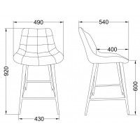 Стул AksHome LINX, полубарный, темно-серый велюр G062-40/черный купить в Минске Стул AksHome LINX, полубарный, темно-серый велюр G062-40/черный купить в Минске