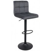 Стул барный AksHome LOGOS (Логос) темно-серый велюр HCJ-40/черный