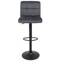 Стул барный AksHome LOGOS (Логос) темно-серый велюр HCJ-40/черный купить в Минске