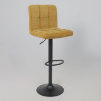 Стул барный AksHome LOGOS (Логос) горчичный шенилл Ote Canna 273/черный купить в Минске Стул барный AksHome LOGOS (Логос) горчичный шенилл Ote Canna 273/черный купить в Минске