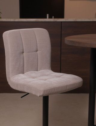 Стул барный AksHome LOGOS (Логос) серый шенилл Ote Canna 452/черный купить в Минске