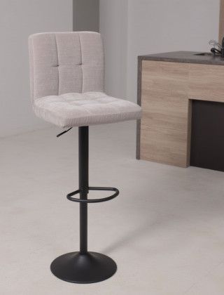 Стул барный AksHome LOGOS (Логос) серый шенилл Ote Canna 452/черный купить в Минске