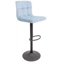 Стул барный AksHome LOGOS (Логос) пыльный голубой велюр HCJ-43/черный