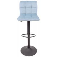 Стул барный AksHome LOGOS (Логос) пыльный голубой велюр HCJ-43/черный купить в Минске
