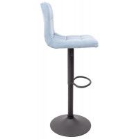 Стул барный AksHome LOGOS (Логос) пыльный голубой велюр HCJ-43/черный купить в Минске