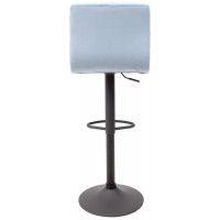 Стул барный AksHome LOGOS (Логос) пыльный голубой велюр HCJ-43/черный купить в Минске