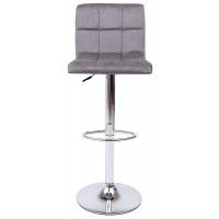 Стул барный AksHome LOGOS (Логос) темно-серый велюр HCJ-40/хром купить в Минске