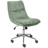 Кресло AksHome LOLA (Лола) зеленая рогожка GY91-14/хром