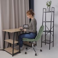 Кресло AksHome LOLA (Лола) зеленая рогожка GY91-14/хром купить в Минске