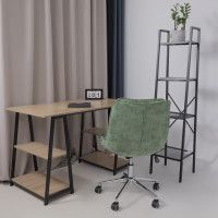 Кресло AksHome LOLA (Лола) зеленая рогожка GY91-14/хром купить в Минске