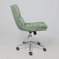 Кресло AksHome LOLA (Лола) зеленая рогожка GY91-14/хром купить в Минске