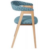 Стул ЛОНДОН синий шенилл узор/светлый бук купить в Минске