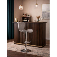 Стул барный AksHome Lora (Лора) светло-серая ткань/хром купить в Минске