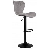 Стул барный AksHome Lora (Лора) светло-серая ткань/черный