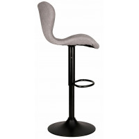 Стул барный AksHome Lora (Лора) светло-серая ткань/черный купить в Минске