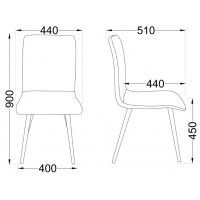 Стул AksHome MAKO (Мако) коричневый велюр HLR-49/дуб купить в Минске