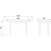Стол раздвижной MAX (Макс) 4 S 120(150)*70*76 белый/белый купить в Минске