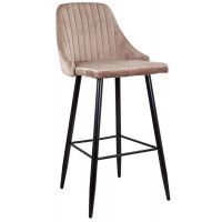 Стул барный AksHome MEGAN-2 (Меган-2) бежевый велюр HLR8/черный