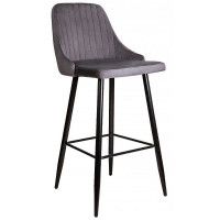 Стул барный AksHome MEGAN-2 (Меган-2) темно-серая ткань 1701-30/черный