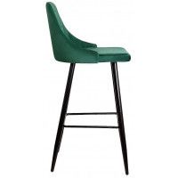 Стул барный AksHome MEGAN-2 (Меган-2) зеленый велюр HLR56/черный купить в Минске