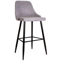 Стул барный AksHome MEGAN-2 (Меган-2) светло-серая ткань 1701-26/черный