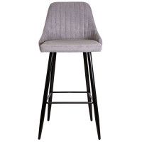 Стул барный AksHome MEGAN-2 (Меган-2) светло-серая ткань 1701-26/черный купить в Минске