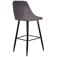 Стул барный AksHome MEGAN-2 (Меган-2) светло-серый велюр HLR20/черный купить в Минске Стул барный AksHome MEGAN-2 (Меган-2) светло-серый велюр HLR20/черный купить в Минске