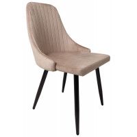 Стул AksHome MEGAN (Меган) бежевый велюр HLR08/черный Стул AksHome MEGAN (Меган) бежевый велюр HLR08/черный