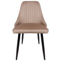 Стул AksHome MEGAN (Меган) бежевый велюр HLR08/черный купить в Минске