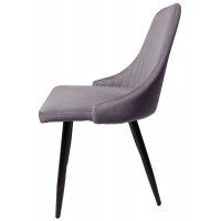 Стул AksHome MEGAN (Меган) светло-серый велюр HLR20/черный купить в Минске