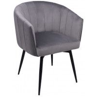 Кресло Akshome MELON (Мелон) велюр серый/черный