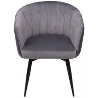 Кресло Akshome MELON (Мелон) велюр серый/черный купить в Минске