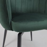 Кресло Akshome MELON (Мелон) темно-зеленый велюр/черный купить в Минске