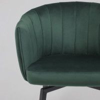 Кресло Akshome MELON (Мелон) темно-зеленый велюр/черный купить в Минске