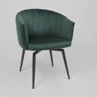 Кресло Akshome MELON (Мелон) темно-зеленый велюр/черный купить в Минске