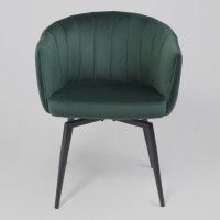 Кресло Akshome MELON (Мелон) темно-зеленый велюр/черный купить в Минске