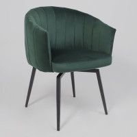 Кресло Akshome MELON (Мелон) темно-зеленый велюр/черный купить в Минске