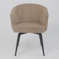 Кресло Akshome MELON (Мелон) темно-бежевый вельвет GRAND 120/черный купить в Минске