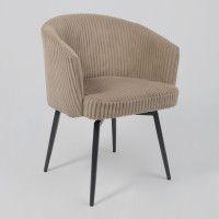 Кресло Akshome MELON (Мелон) темно-бежевый вельвет GRAND 120/черный купить в Минске