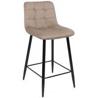 Стул барный AksHome MIA (Мия) бежевый велюр HLR08/черный