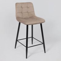 Стул барный AksHome MIA (Мия) бежевый велюр HLR08/черный купить в Минске
