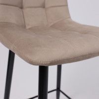 Стул барный AksHome MIA (Мия) бежевый велюр HLR08/черный купить в Минске