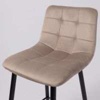 Стул барный AksHome MIA (Мия) бежевый велюр HLR08/черный купить в Минске