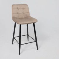Стул барный AksHome MIA (Мия) бежевый велюр HLR08/черный купить в Минске