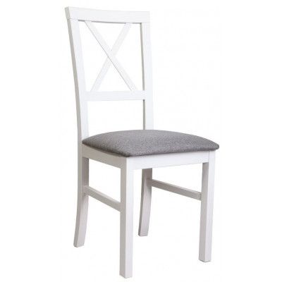 Стул MILANO 4 (Милано) светло-серая ткань/белый