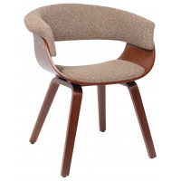 Кресло Akshome MODY (Моди) букле коричневый Lisa 421/орех