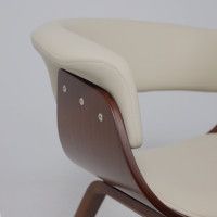 Кресло Akshome MODY (Моди) экокожа кремовый/орех купить в Минске Кресло Akshome MODY (Моди) экокожа кремовый/орех купить в Минске