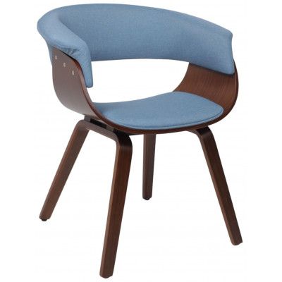 Кресло Akshome MODY (Моди) ткань небесный XC188-26/орех